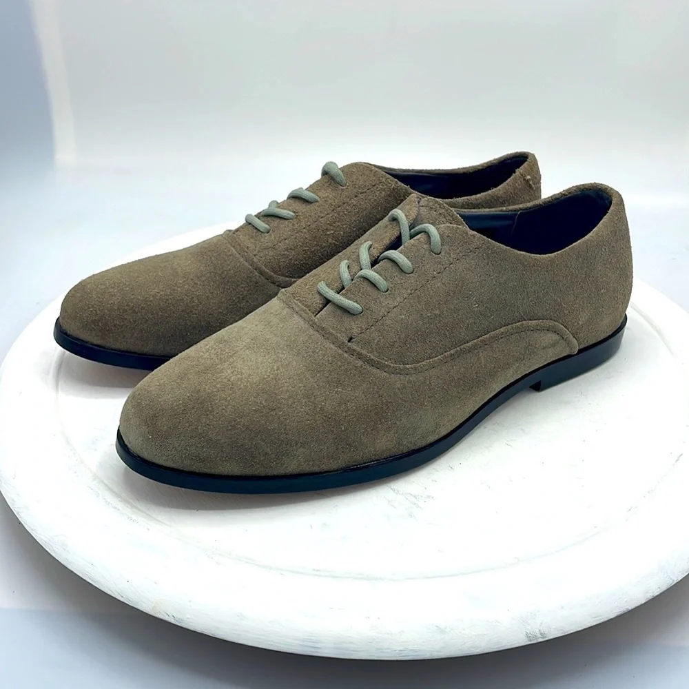 NWOT KR3W - MENS MCKINLEY GREY OILED SUEDE SHOES